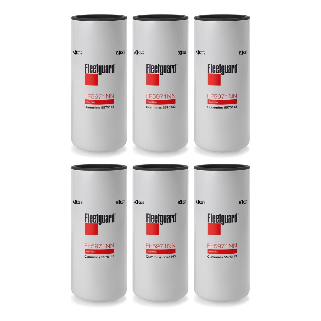 Fleetguard Fuel, Spin-On FF5971NN 5575143 Cummins Engine X15 14.9L (Pack of 6)