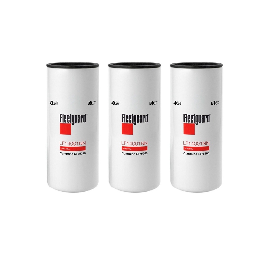 Fleetguard Lube, Spin-On LF14001NN Upgrade Of LF9080 LF14000NN (Pack of 3)