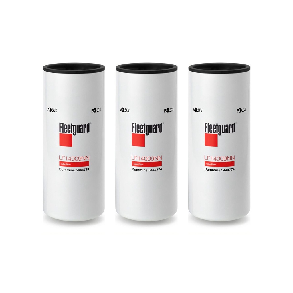 Fleetguard Lube, Spin-On LF14009NN Upgrade Of LF9009 (Pack of 3)