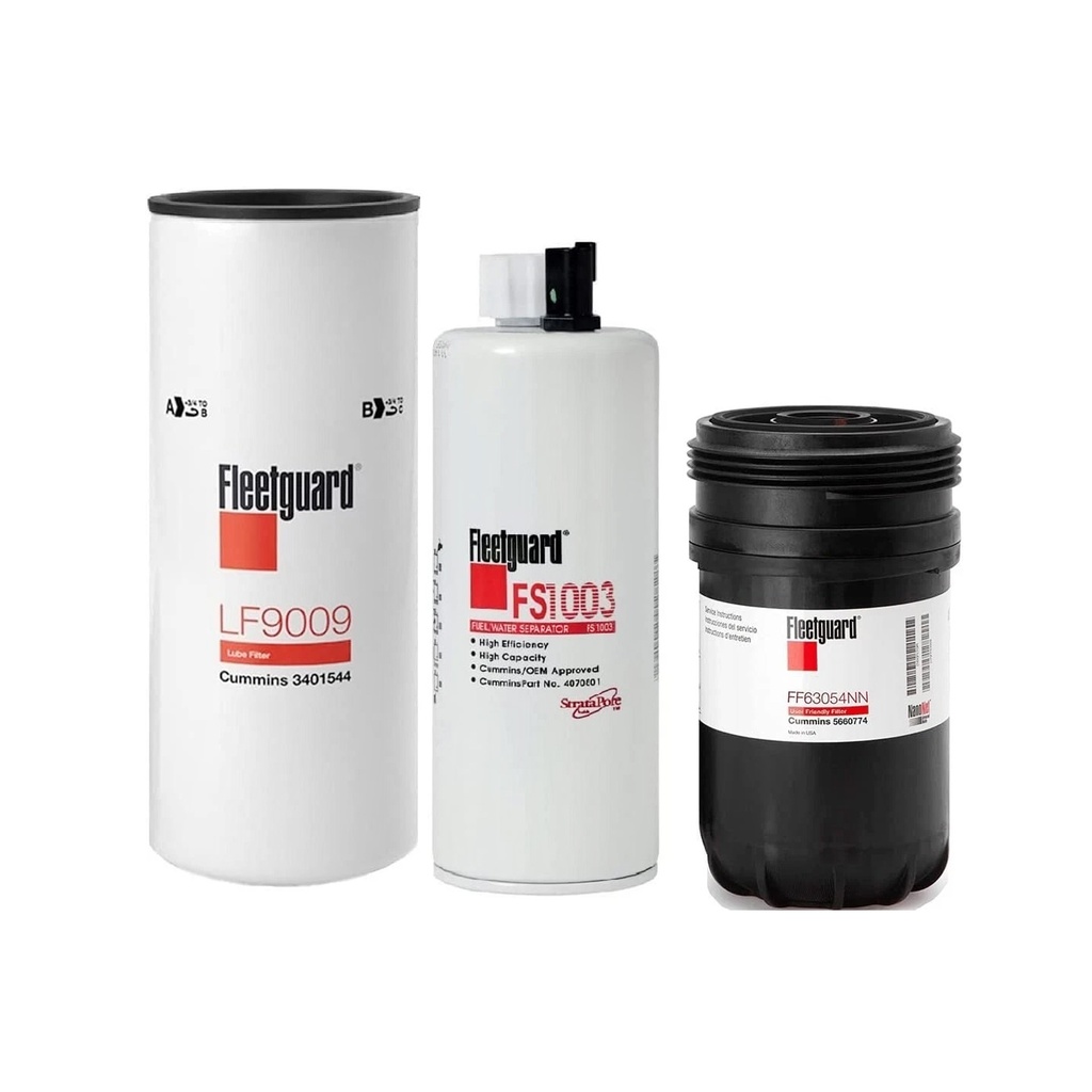 CUMMINS OIL CHANGE KIT LF9009, FS1003, FF63054NN