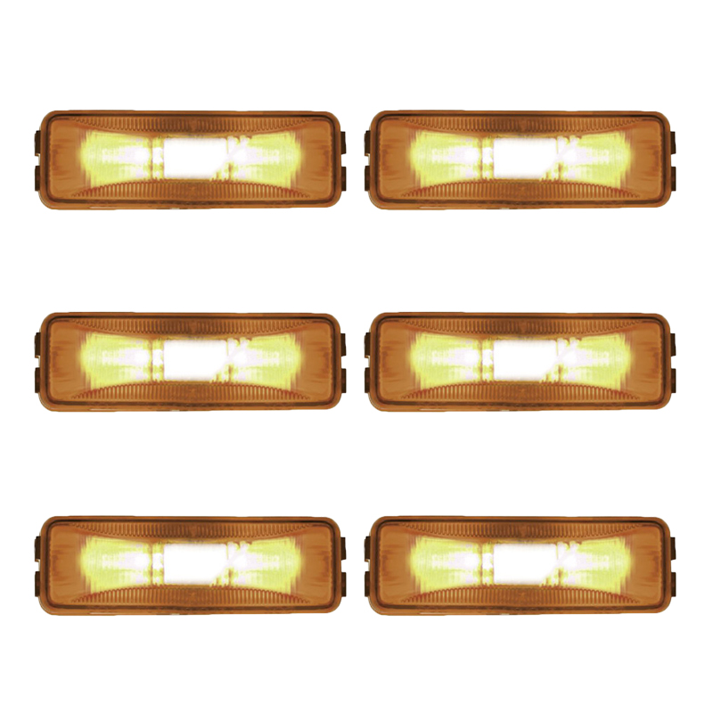 Marker Light 1-1/4in X 4in Amber 571.LG19A 46743 (Pack of 6)