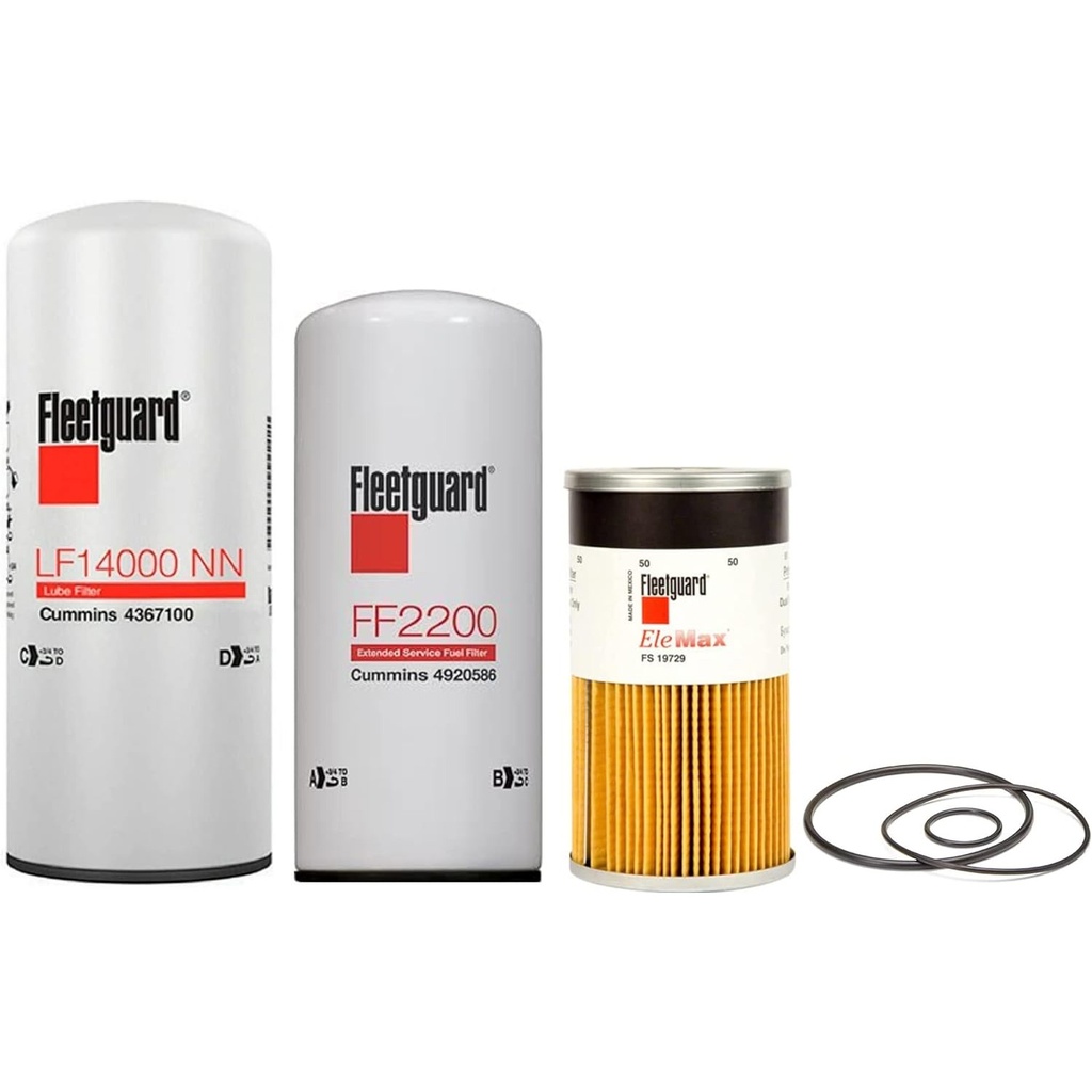 CUMMINS OIL CHANGE LF14000, FF2200, FS19729, FREE TUBE GREASE