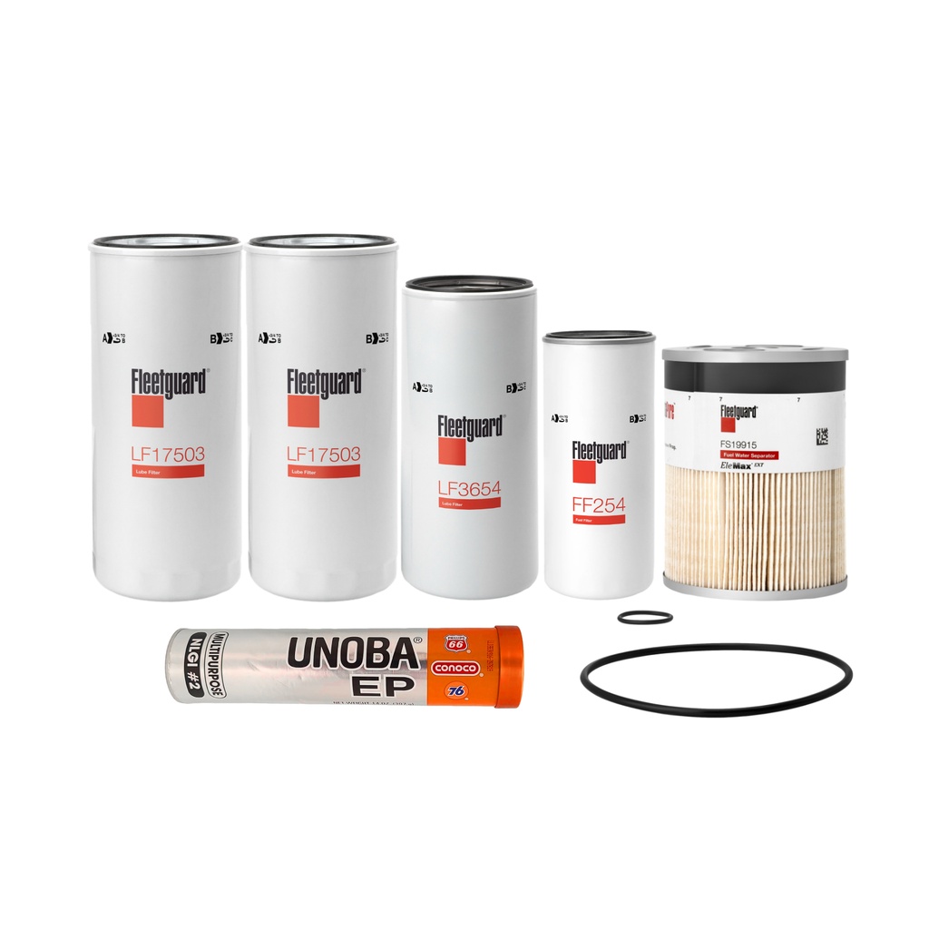 Volvo Oil Change Kit LF17503, LF3654, FF254, FS19915, FREE Grease