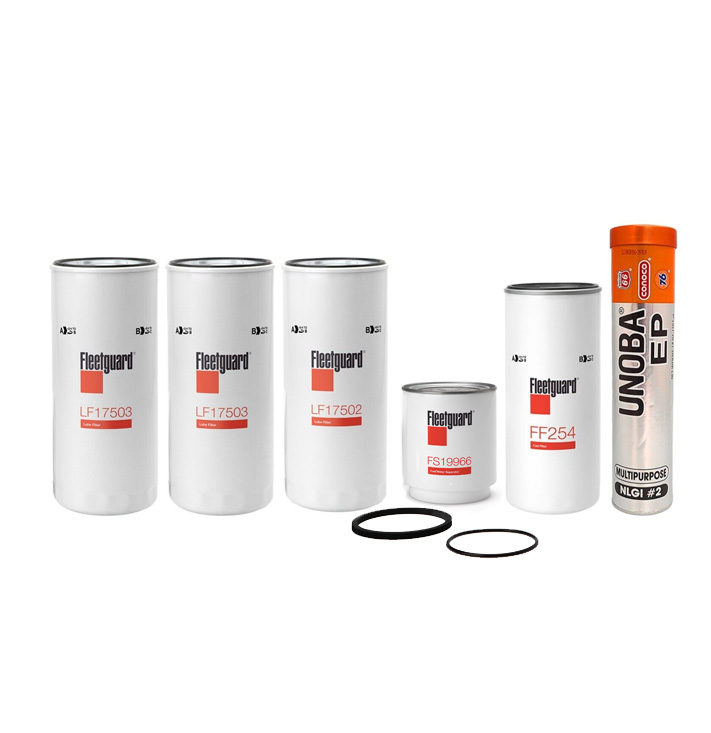 VOLVO OIL CHANGE KIT LF17503, LF17502, FS19966, FF254, FREE GREASE