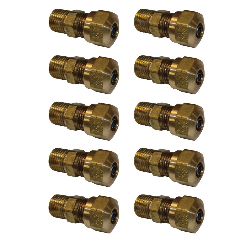 Male Connector DOT 1/4IN x 1/8NPT 177.14684A, 1468X4, VS68NTA42 (Pack of 10)