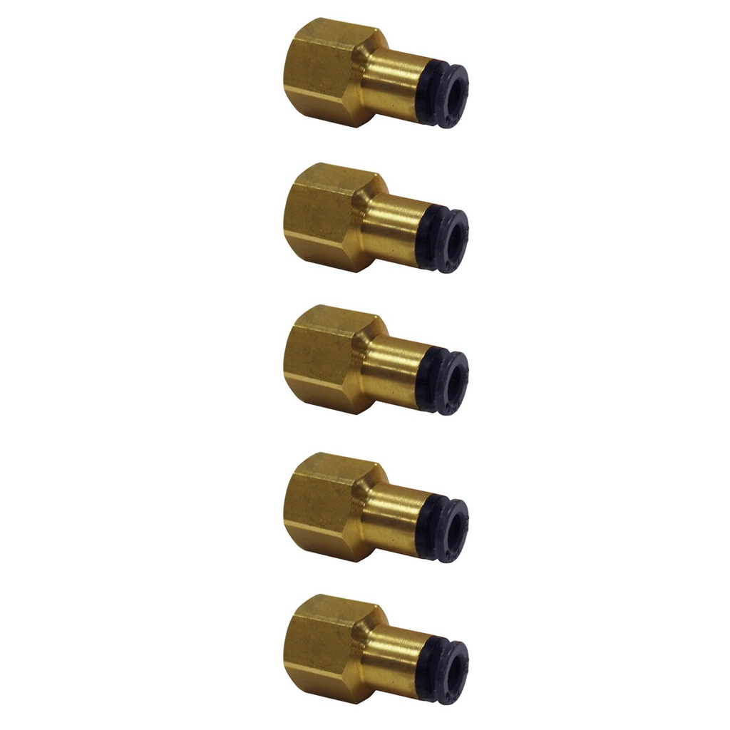 PLC Female Connector 1/4 X 1/4in 177.11664B, QL13664B, 016103 (Pack of 5)