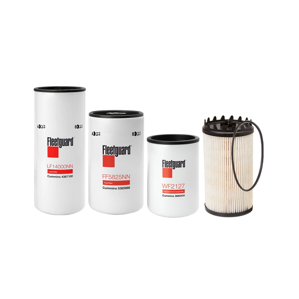 CUMMINS OIL CHANGE KIT LF14000, FF5825, WF2127, FS36401