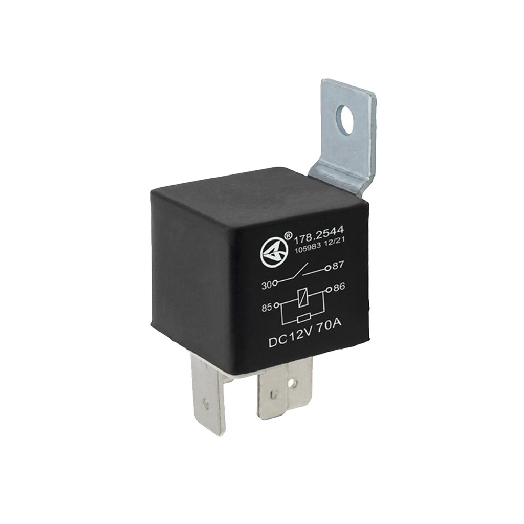 Relay Maxi - 4 Pin 12V 70A SPST Resistor 178.2544 , 1293, 11-3040, 10-00328-00