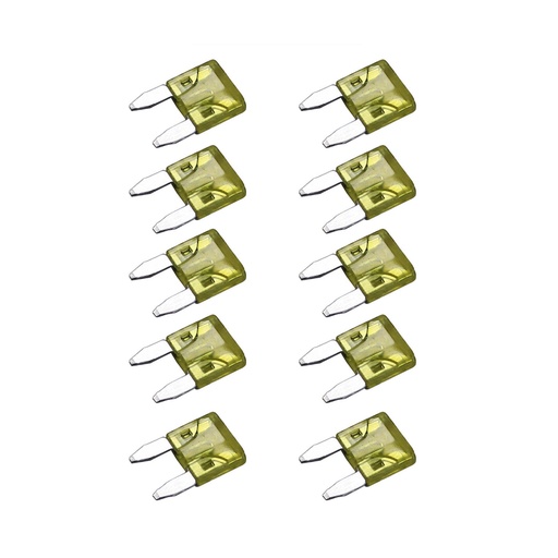 Mini Blade Fuse 20 Amp 577.AMF20, ATM20, MIN20 (Pack of 10)