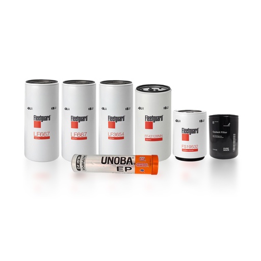 VOLVO OIL CHANGE KIT LF667, LF3654, FF42128, FS19532, 21937298, FREE GREASE