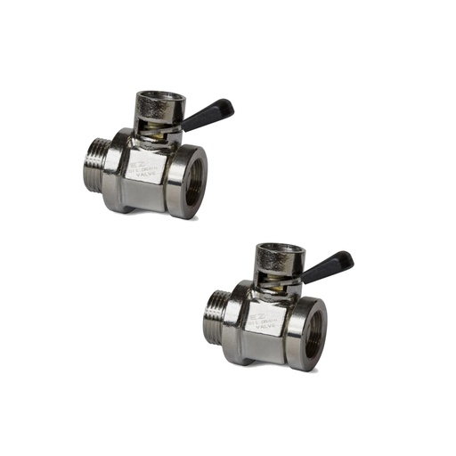 EZ-206 Silver 7/8"-14 UNF Thread Size Oil Drain Valve, Mack, Volvo (Pack of 2)