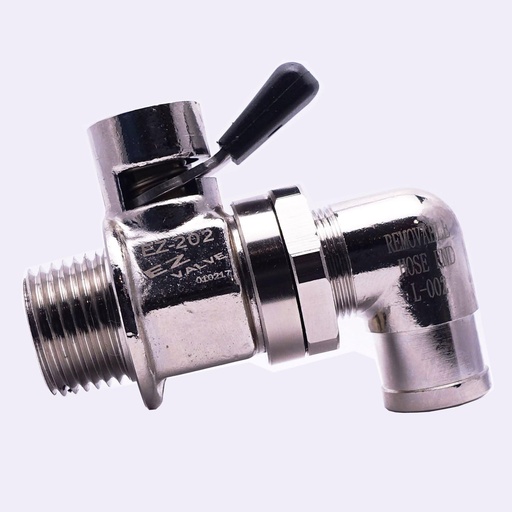 [VC-WSQA-1G19] EZ-202(NPT 1/2-14)EZ Oil Drain Valve with removable L-Shape Hose End(L-002)Combo
