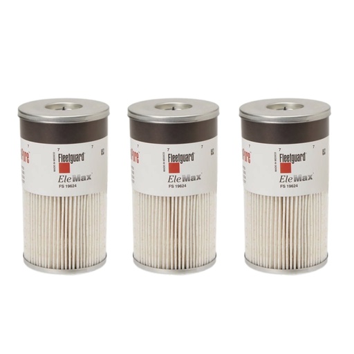 FleetGuard Fuel Filter with Water Separator FS19624 (Pack of 3)