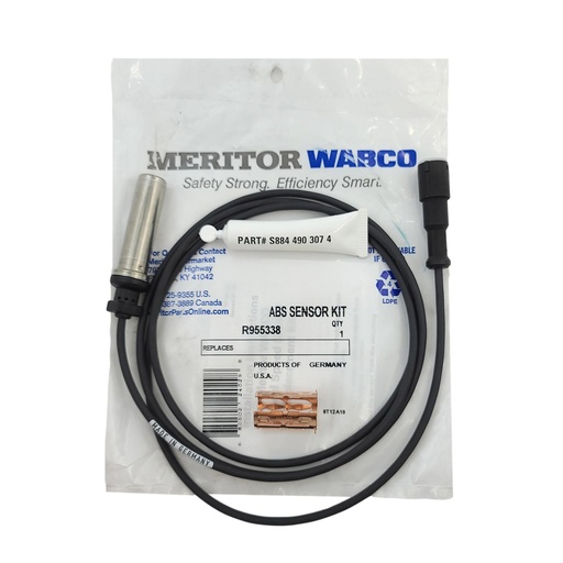 [OF-5QZK-JVGV] WABCO S+ FRONT AXLE ABS SENSOR KIT - 4410309082  R955338