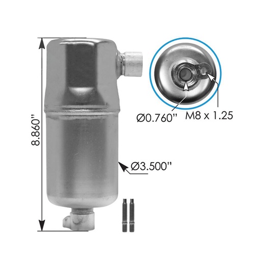 [5X-71ZK-ZJM9] Air Conditioning Accumulator KG19349 830.41011 ABPN83319069 1917004 18-04171