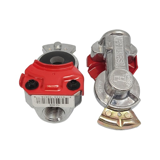 X2 Genuine Phillips Red/Emergency Straight Mnt Std Gladhand 12-008