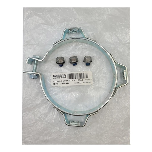 OEM PACCAR MUFLER CLAMP KW K077-352PKG