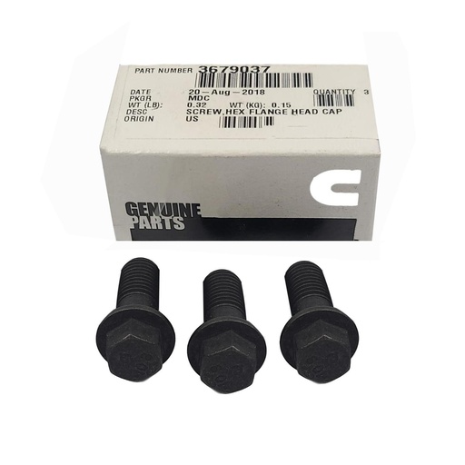 SCREW, HEX FLANGE HEAD CAP 3679037 (Pack of 3)
