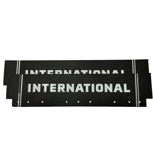 [FX-CH5V-BUWY] PAIR OF INTER Black/White 6" x 24" Semi Truck Mud Flap-qtr Fender Flap 3557927c1