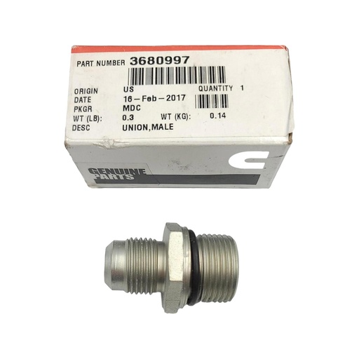 New OEM Genuine Cummins UNION,MALE 3680997
