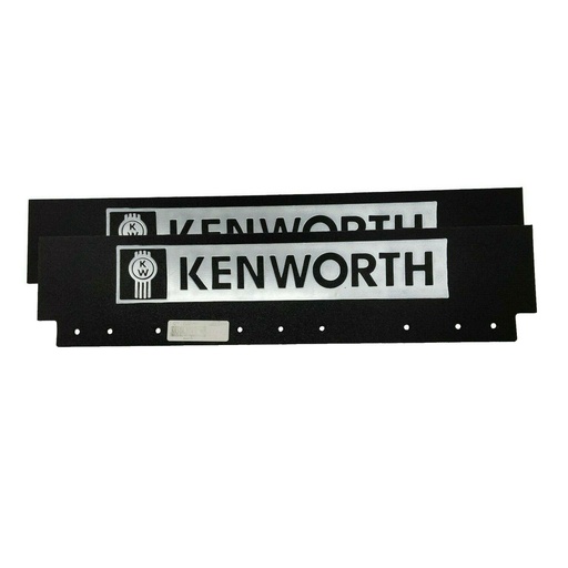 x2 Kenworth  black and White 6X24 BKW Semi Truck Mud Flap-quarter Fender Flap