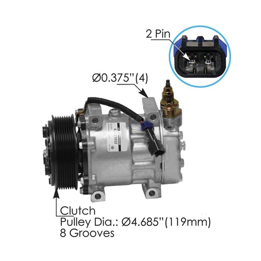 [O4-MK2T-S299] Air Conditioning Compressor 7H15 Type  830.31032   1401389