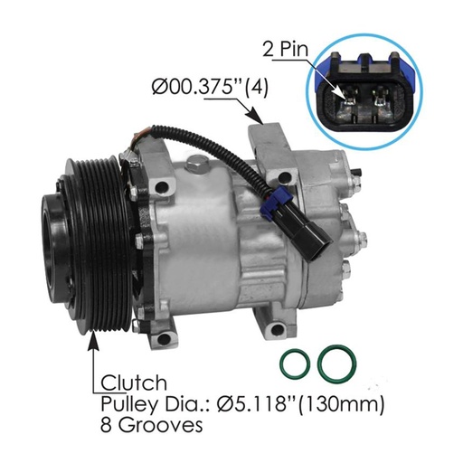 Mahle AC Compressor 7H15 Type Behr 830.31039BE 1401362 20501067 5385 20-04493
