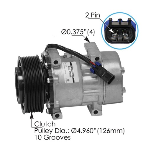 [ZM-Q8VI-PV98] Air Conditioning Compressor 7H15 Type  830.31049   4384
