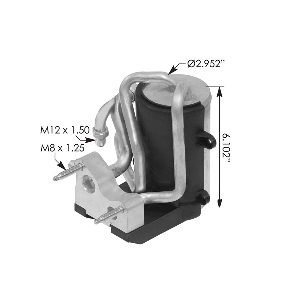 Iron Shell Auto Air Conditioner Receiver Drier Without Valve - Iron Receiver Dri