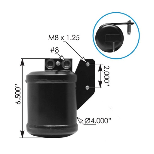 [E9-WMSH-3X6X] Air Conditioning Receiver Drier  830.41085   A22-66600-000