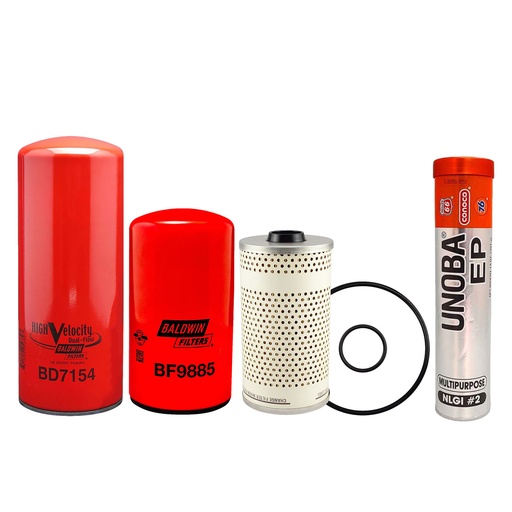 [KGAKIT-105] CUMMINS OIL CHANGE KIT BD7154, BF9885, PF7744, FREE GREASE
