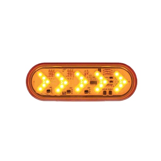 [SV-QSOX-L23K] Turn Signal 6in Oval SEQ LED Amber  571.LD602A25   60280Y