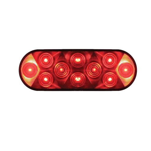[TU-FKNR-XRQS] S/T/T Light LED 6in Oval Red   571.LD66R10   60250R