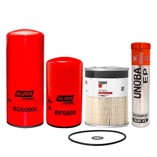 [KGAKIT-74] CUMMINS OIL CHANGE KIT BD50000, BF9885, FS19915, FREE GREASE