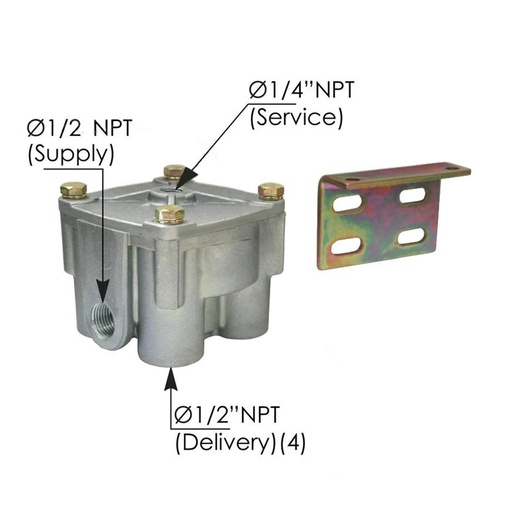 [SL-44TY-MH45] R12V Type Relay Valve 4PSI   170.102626   102626N