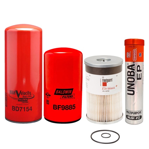 [KGAKIT-101] CUMMINS OIL CHANGE KIT BD7154, BF9885, FS19765, FREE GREASE