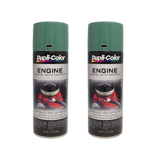Dupli-Color DE1618 Detroit Alpine Green Engine Enamel with Ceramic 12oz 2Pack