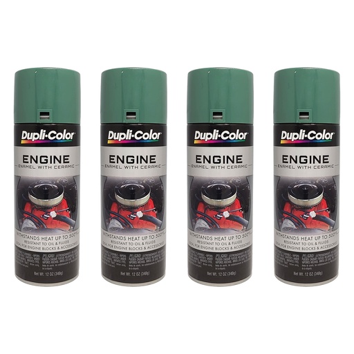 Dupli-Color DE1618 Detroit Alpine Green Engine Enamel with Ceramic 12oz 4Pack