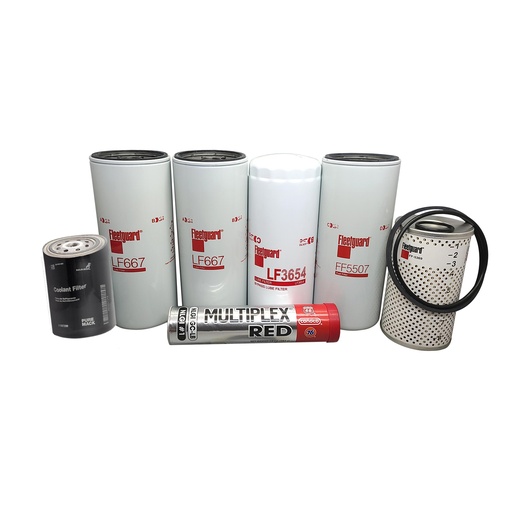 VOLVO OIL CHANGE KIT LF667, LF3654, FF5507, FF5369, 21937298, FREE GREASE