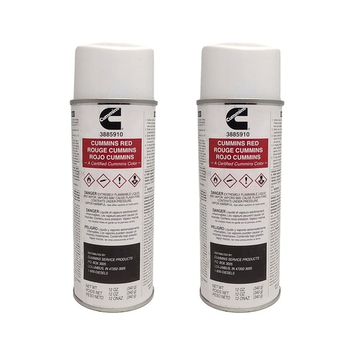 OEM CUMMINS PAINT CAN ISX RED 3885910 *( Pack of 2)*