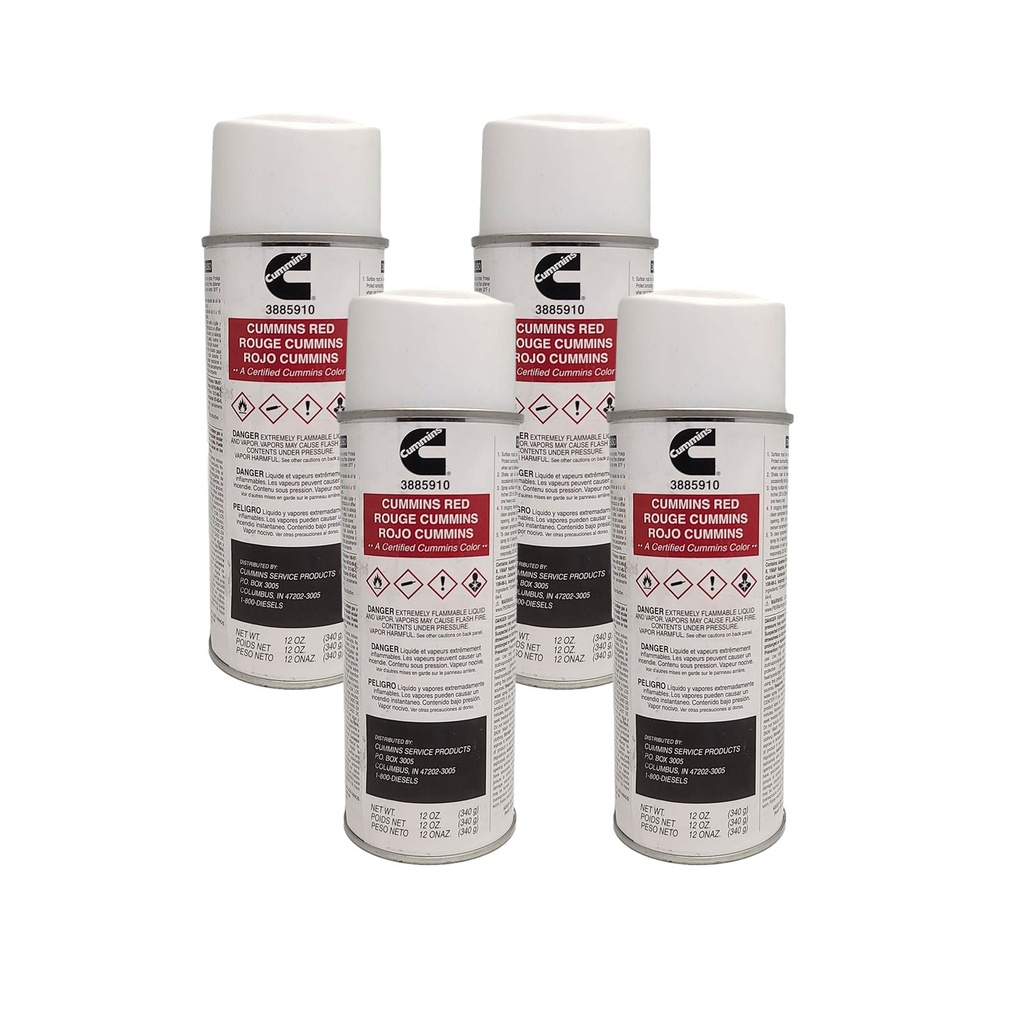 OEM CUMMINS PAINT CAN ISX RED 3885910 *( Pack of 4)* | KAHGO Truck Parts