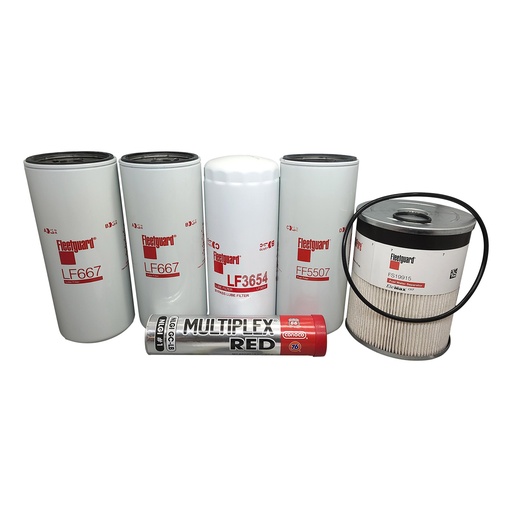 [SD-QMZB-GTZG] VOLVO OIL CHANGE KIT LF667, FF5507, LF3654, FS19915, FREE GREASE