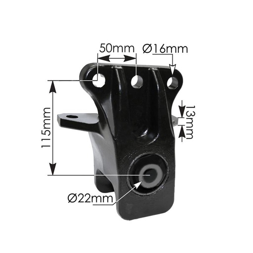 [73-HFQ0-PTWJ] Shackle Hanger LH Hendrickson  MHS641761   20551566