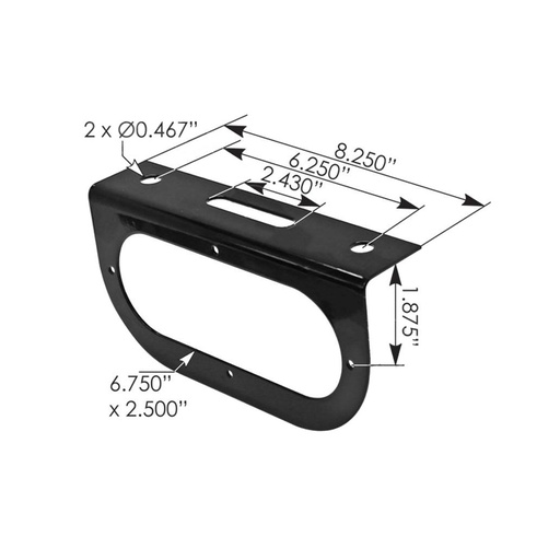 Light Bracket 6in Oval PT6000BK   571.BK60    43362