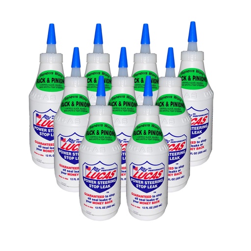 LUCAS OIL 10008 POWER STEERING STOP LEAK 12 OUNCE*( Pack of 9)*