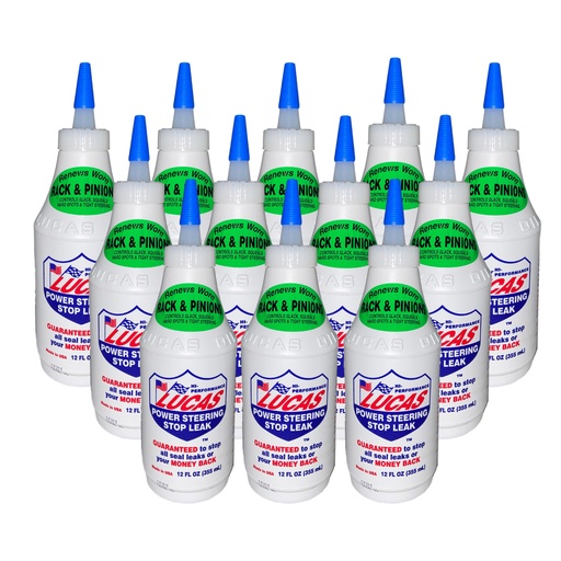 LUCAS OIL 10008 POWER STEERING STOP LEAK 12 OUNCE*(Pack of 12)*