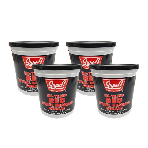 Supers Hi-Temp Red Wheel Bearing Grease 4mLbs 1.816 Gr New SUS 67-4*(Pack of 4)*