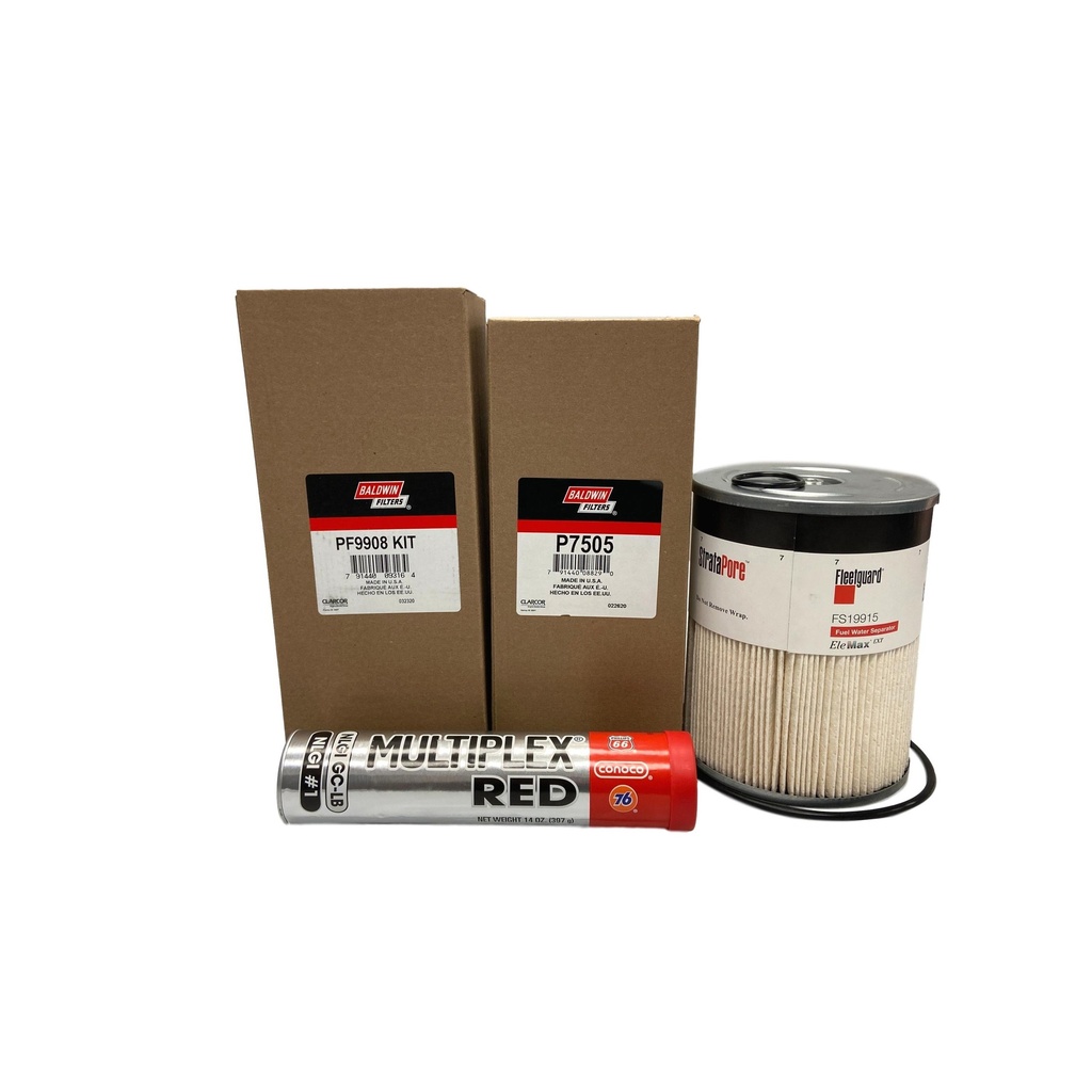 DETROIT DD13DD15 OIL CHANGE KIT, P7505,PF9908KIT,FS19915, FREE TUBE