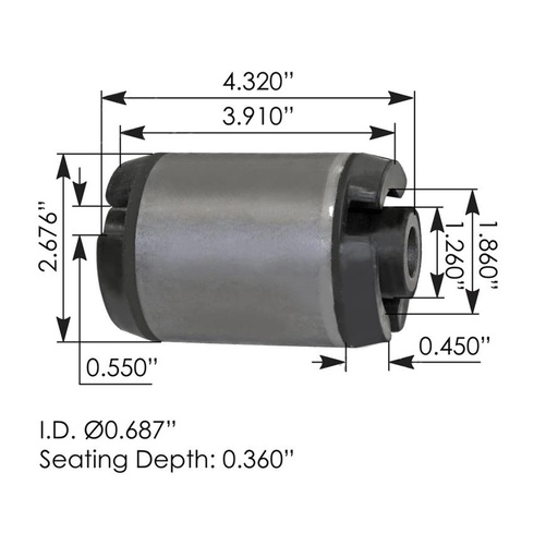 [ZN-6L59-45FZ] Cabin Mount Bushing Volvo 500.194  M203054 TF10162
