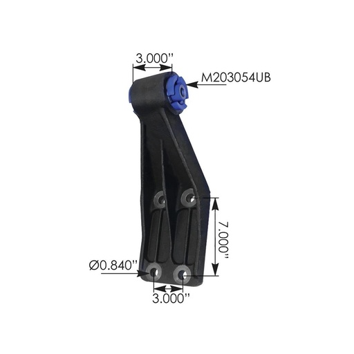 [K5-S6PA-QTPU] Cab Bracket Poly RH Volvo  M203054KRUB, 20900880, 8075739